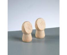 Efco Mains Non traitÃ© pour la Confection de poupÃ©e avec 6Â mm Drill-Hole, Bois, Marron, 24Â x 12Â mm, 4Â piÃ¨ces