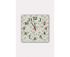 Bonamaison Horloge Murale en MDF, Multicolore, 30 x 30 cm