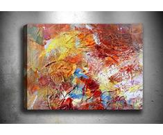 Bonamaison Peinture sur toile, multicolore, 70 x 100 cm - ConÃ§u et fabriquÃ© en Turquie