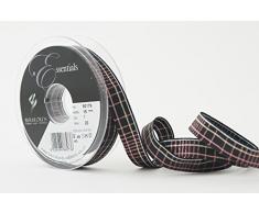 Berisfords Winter Plaid Ruban, Rose Gold, 15 mm