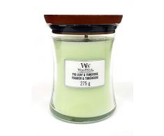 WoodWick bougie parfumÃ©e moyenne en jarre avec mÃ¨che qui crÃ©pite, Figuier & TubÃ©reuse, Temps de combustion jusquÃ 60 heures