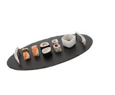 The Just Slate Company Ovale Plateau de Service avec Piment PoignÃ©es