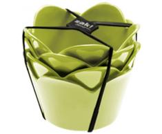 Zak Designs 0204-9990 Rose Set de 4 Coupelles 8 cm Vert