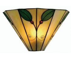 Oaks Lighting Applique murale style Tiffany Feuilles