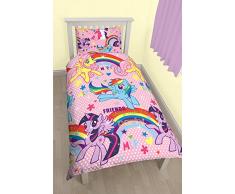 Character World FÃªte Mon Petit Poney Rotatif Impression Housse de Couette, Polycoton, Multicolore, Unique