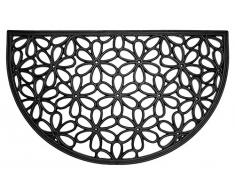 Tapis dentrée, antidérapant, en Caoutchouc Souple, Couleur:Schwarz, Taille:45 x 75 cm Halbrund