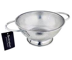 Buckingham Passoire Micro perforée - Passoire pour Riz, pâtes, Spaghetti, Nouilles, légumes, Fruits de Cuisson, en Acier Inoxydable, 19.5 cm