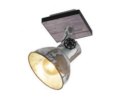 EGLO 49648 Spot, Bois, 40 W, Braun-Patina, Schwarz