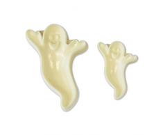 JEM 1102EP010 Lot de 2 Moule en Forme de Fantôme pour Décoration de Gâteaux, Plastique, Blanc, 4 x 2 x 6 cm