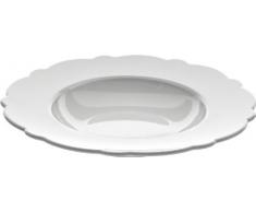 Alessi Mw01/2 Dressed Assiette Creuse en Porcelaine Blanche avec DÃ©coration en Relief, Set de 4 PiÃ¨ces