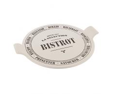 BISTROT KA1573 Plateau Fromage CERAMIQUE 26CM Coloris ALEATOIRE, Noir/Blanc, 31,3 x 25,9 x 3 cm
