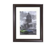 BD ART 30 x 40 cm, Classique Cadre Photo Bois avec Passe-Partout 21 x 30 cm, Acajou
