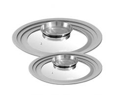 STONELINE 18626 Couvercle en Verre, Gris, Set