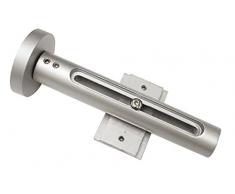 Gardinia 10010972 Support Mural pour Tringles à Rideau, Métal, Argenté, 8 x 3 x 0,02 cm