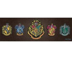 Wizarding World MCPP60227 Harry Potter (Crests) Poster Slim, Papier, Multicolore, 30 x 91,5 cm