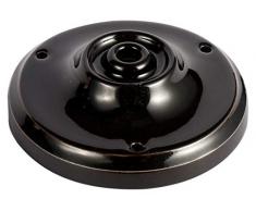 Plafonnier CÃ©ramique noir avec arrÃªt de cable D105mm