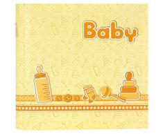 Zep BE2420N Photo Traditionnel Collection Baby Album Format 24x24 cm 40 Pages Bébé, Papier Laminé, Jaune/Orange/Blanc, 25 x 25 x 3 cm