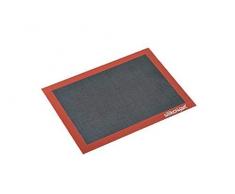 silikomart 70.109.99.0065 Tapis Air Mat, Silicone, Rouge Brique/Noir, 6 x 7,3 x 42,5 cm