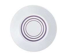 Luminarc N0665 6 Assiettes Creuses 23 cm-HARENA COLORAMA, Blanc/Violet