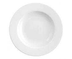 Saturnia Ischia Assiette Porcelaine Blanc 23 X 23 X 4 cm - Lot De 12