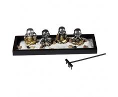 4 BONZES sur Jardin Zen - Les Secrets de la Sagesse