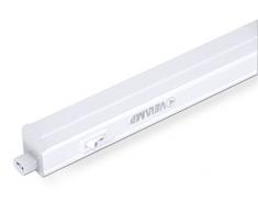 Velamp RS4-4W RÃ©glette Cuisine, buanderie et Atelier, Platine LED 4W, Longueur 313mm, 320 LM, Branchement en sÃ©rie Possible, lumiÃ¨re Blanche Neutre 4000K, Plastique, Blanc