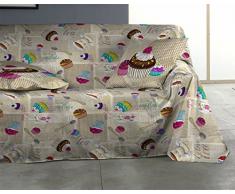 Martina Home Cake Plaid Multiusage, Tissu, Multicolore, 250Â x 270Â cm