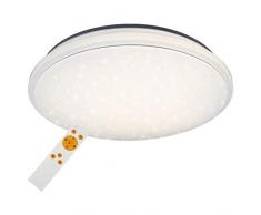 Briloner Leuchten Plafonnier LED Ã intensitÃ© variable, couleur rÃ©glableâ¯: chaud froidÂ âÂ Lampe avec lumiÃ¨re de nuit, la timerf TÃ©lÃ©commande, Dâ¯: 60Â cm, 50Â W, mÃ©tal, intÃ©grÃ©, blanc