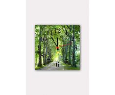 Bonamaison Horloge Murale en MDF, Multicolore, 30 x 30 cm