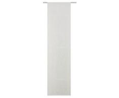 Home Fashion Panneau Coulissant Maxi Crash kaschiert, Plastique, 245 x 60 cm, Tissu, Blanc cassé, 245 x 60 cm