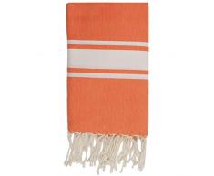 Moorish Idol - Fouta Traditionelle Unie- 100cm x 200cm- Orange