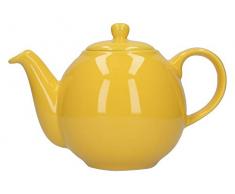 London Pottery Théière Globe avec passoire, Céramique, Jaune, 4 Cup (900 ML)