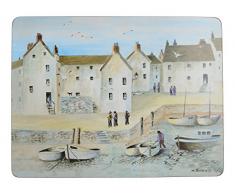 Creative Tops Wine Premium Lot de 6 Sets de Table avec Dos en liÃ¨ge, Bois Dense, Bleu, Medium Placemats