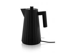 Alessi Plissé MDL06 G - Bouilloire électrique en résine thermoplastique, Noir Prise européenne.