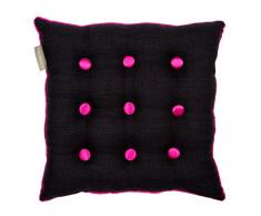 Madura Coussin rempli LINA Gris foncÃ© et fuchia 40x40 cm