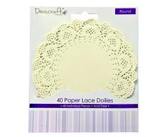 Dovecraft DCDO001 Doily Circle, napperons, Transparent, 13,9 x 11,9 x 0,7 cm