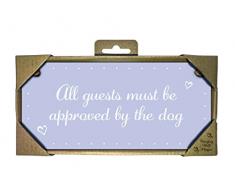 Magnet & Steel Aimant en Acier et Tous Les invitÃ©s Doit Ãªtre ApprouvÃ© par lDog-Wooden Paysage, Bois, Multicolore, 19.5Â x 0.7Â x 9Â cm