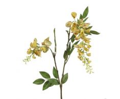 BELLAFIORA 01AMAZ022707 Fleurs Artificielles Glycine Jaune 105 cm
