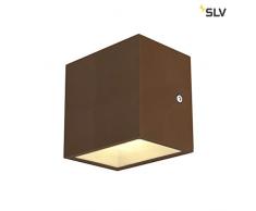 SLV SITRA Cube WL Applique murale à LED dextérieur en aluminium avec éclairage coloré Protection IP44 3000 K 10 W Marron 10 W