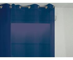 Soleil docre 031034 UNI Voilage ÃÂ ÃÂ oeillets Polyester Marine 135x250 cm