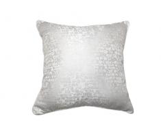 Soleil docre Coussin dÃ©co Jacquard 40x40 cm Python Blanc, Polyester, 40 x 40 cm