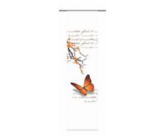 Home Fashion 87616-775 Butterfly Panneau Japonais Polyester Orange 245 x 60 cm