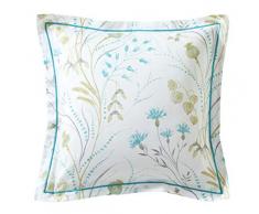 Blanc des Vosges Sanderson Taie Plein ete Celadon 65 x 65 cm, Coton