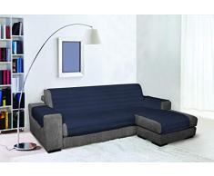 Trendy Waterproof housse de canapé Double-face avec chaiselongue, Bleu foncé, 240cm
