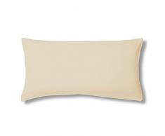 Dormisette Housse de Coussin en Jersey, Coton, Beige, 40 cm x 60 cm