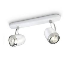 Philips My Living Plafonnier Réglette Métal Blanc 2 x 35 W