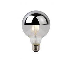 Lucide LED BULB - Ampoule Filament - Ã 9,5 cm - LED Dim. - 1x5W 2700K - Chrome