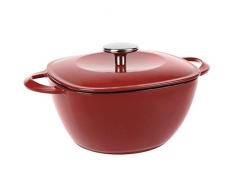 Sitram 712416 Prisme COCOTTE en Fonte dacier EMAILLE, 2.5 liters, Rouge