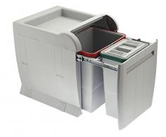 ELLETIPI - City PTA 4040Â - Poubelle de tri sÃ©lectif extractible pour Base - 35Â x 42Â x 44Â cm - Gris