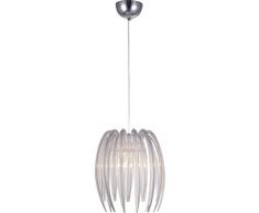 sulion Medusa lampe de plafond Suspension E27, 60Â W, chrome et transparent, 25Â x 25Â x 40Â cm
